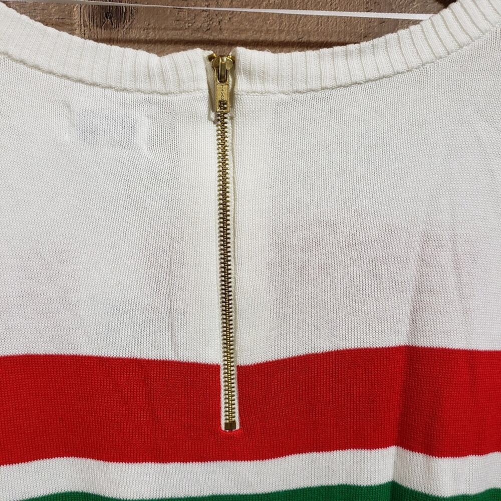 Crown & Ivy NWT striped with exposed back zip sweater woman's size XXL - Picture 11 of 11